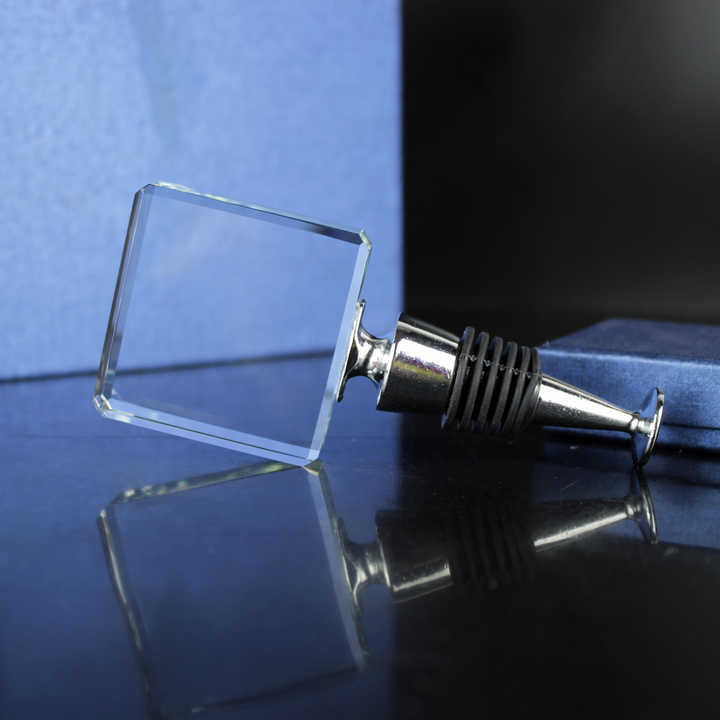 Clear Black Crystal Cube Bottle Stopper Party Decoration Wine Bottle Stoppers Wholesale