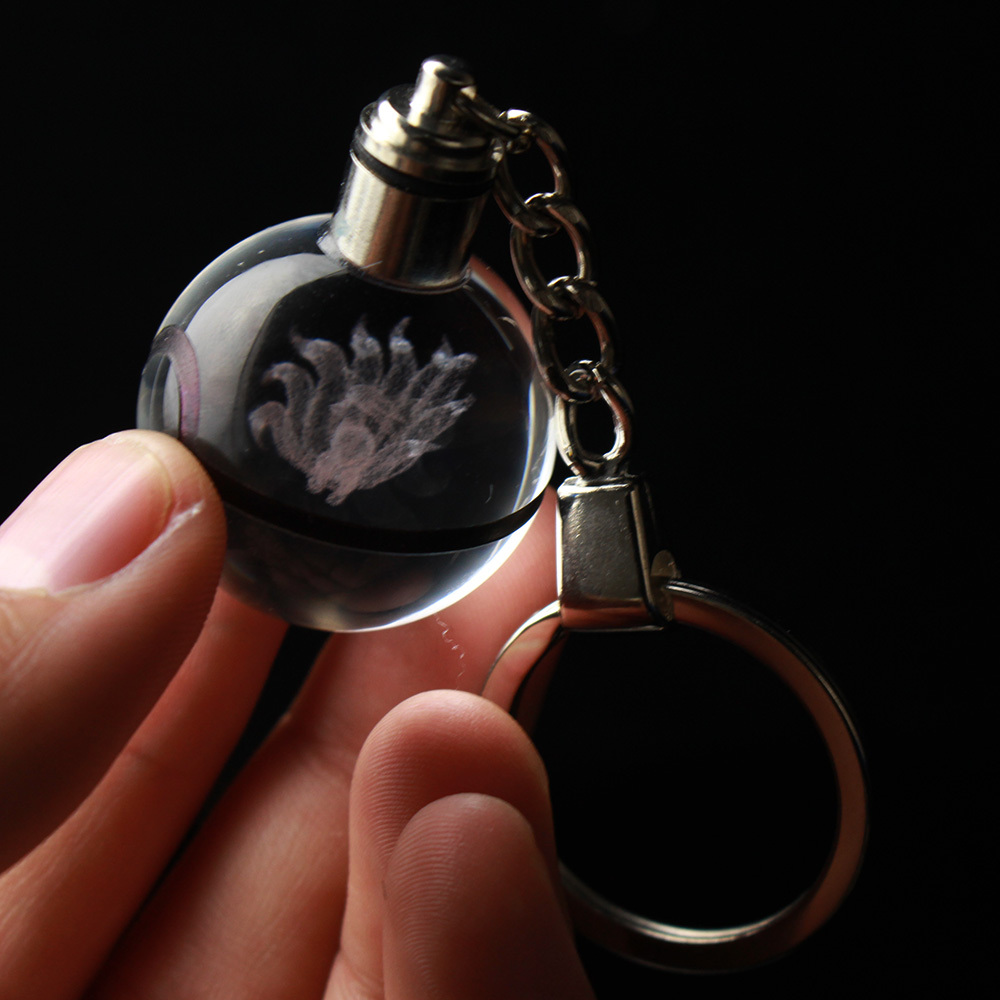 New Arrival Pokemon Go Plus 3D Crystal Ball Keychain for Games Promotional Gifts