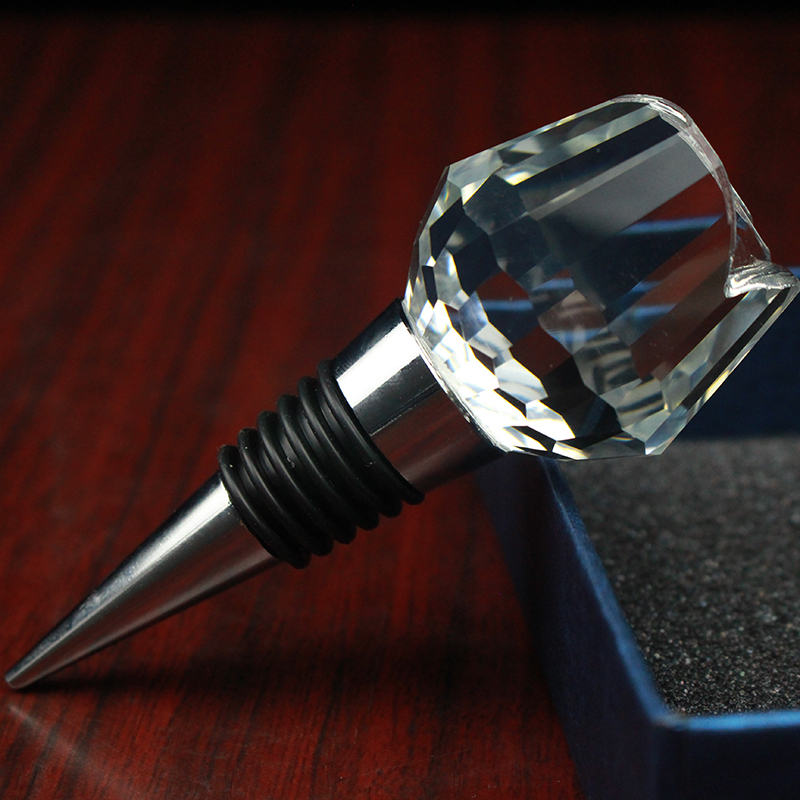 Crystal Glass Souvenirs Cristal Rose Clear Wine Stopper Wedding Decoration