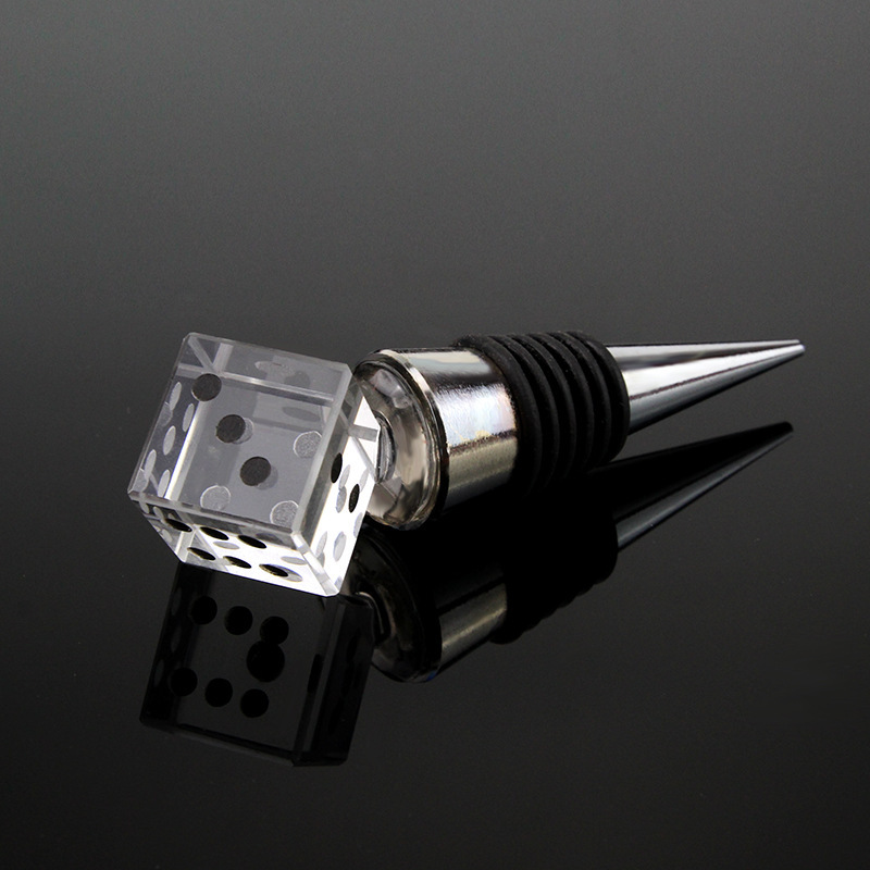 Unique Crystal Red Wine Stopper Bar Tools Dice Bottles Stoppers for Wine Lovers Gifts