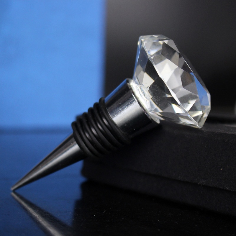 40mm Diamond Shape Crystal Wine Stopper Wholesale Crystal Wedding Souvenirs Gifts