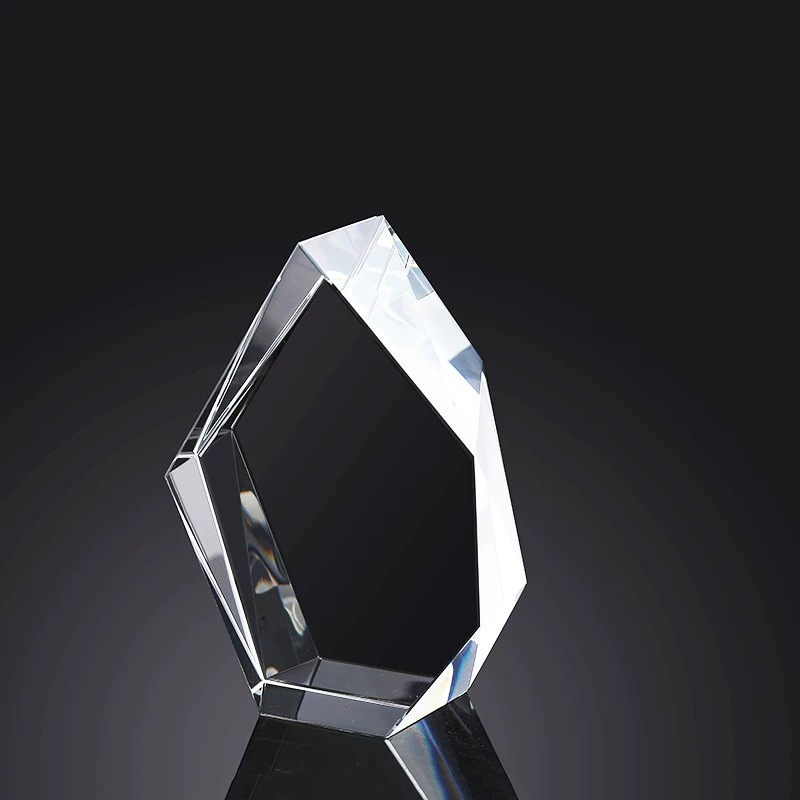 New Arrival Transparent K9 Crystal Block 3D Laser Engraved Photo Prestige Custom Iceberg Blanks Irregular Cube for Photo Frame