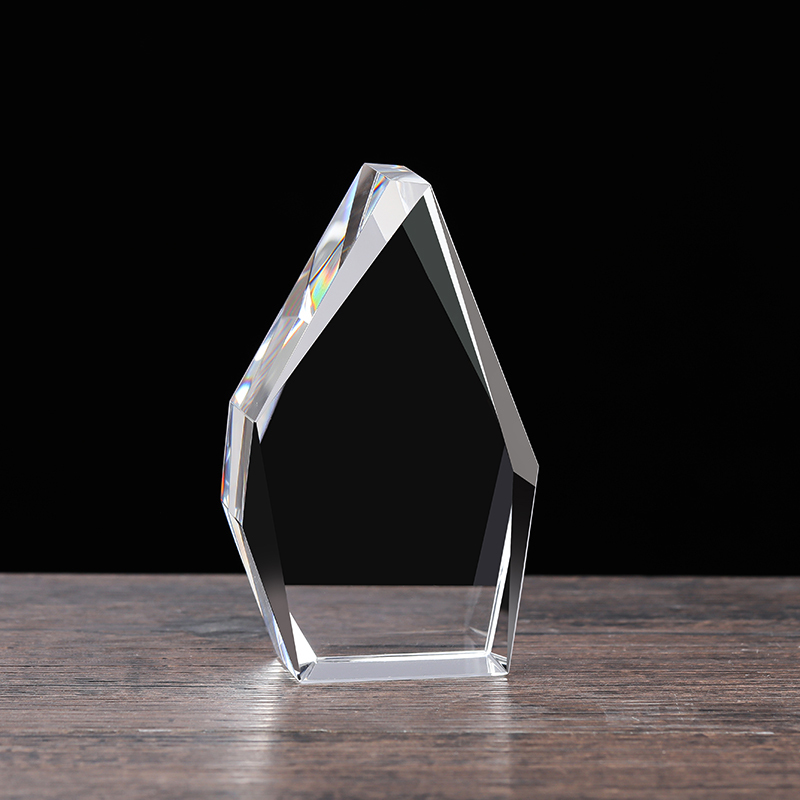 New Arrival Transparent K9 Crystal Block 3D Laser Engraved Photo Prestige Custom Iceberg Blanks Irregular Cube for Photo Frame