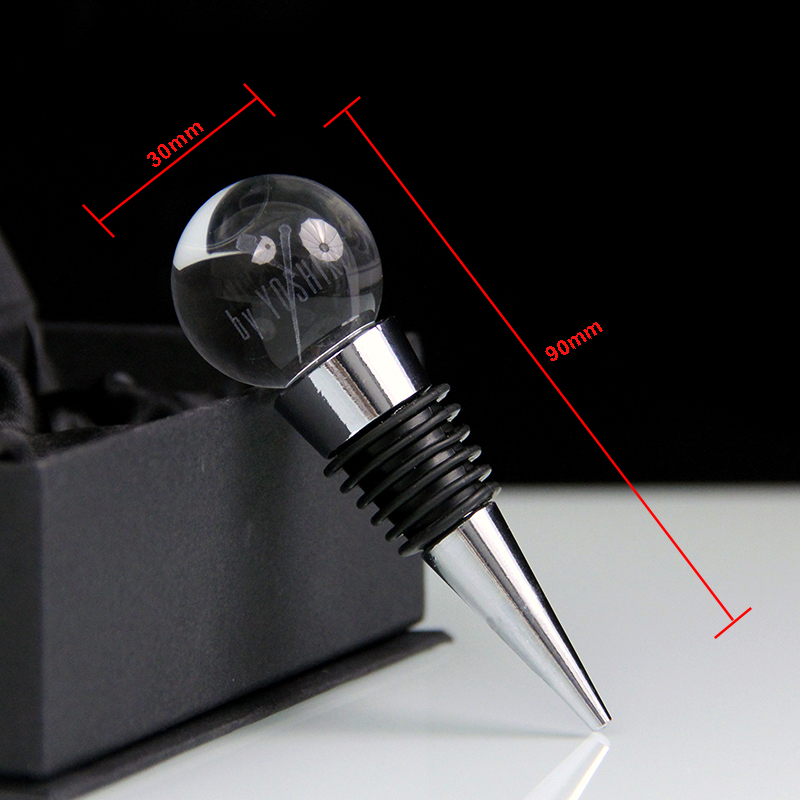 Custom Activities Promote Give Away Souvenirs Gift Crystal Ball Wine Bottle Stopper Champagne Bottle Stoppers