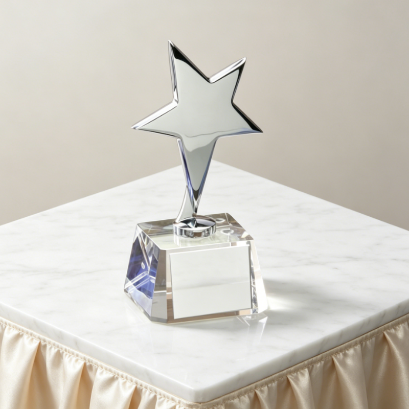 Factory Direct Sales of Children's Glass Trophies Featuring Five-pointed Star Design and Crystal Craftsmanship Perfect for Dance