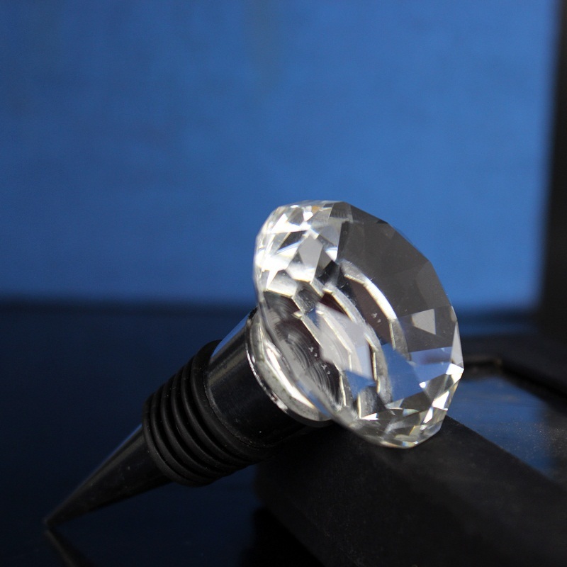 40mm Diamond Shape Crystal Wine Stopper Wholesale Crystal Wedding Souvenirs Gifts