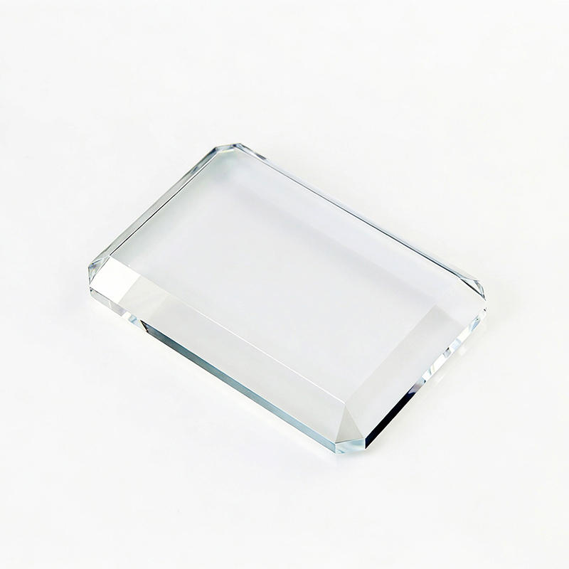 Hot Sale Custom Promotional Company Business Souvenirs Gift Crystal Square Glass Paperweight Office Desktop Decoration