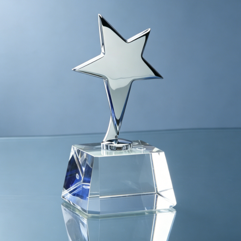 Factory Direct Sales of Children's Glass Trophies Featuring Five-pointed Star Design and Crystal Craftsmanship Perfect for Dance