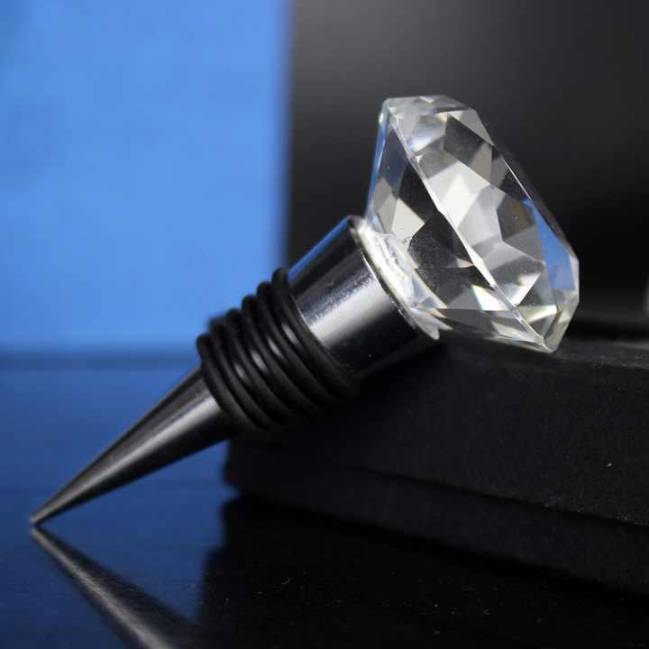 40mm Diamond Shape Crystal Wine Stopper Wholesale Crystal Wedding Souvenirs Gifts