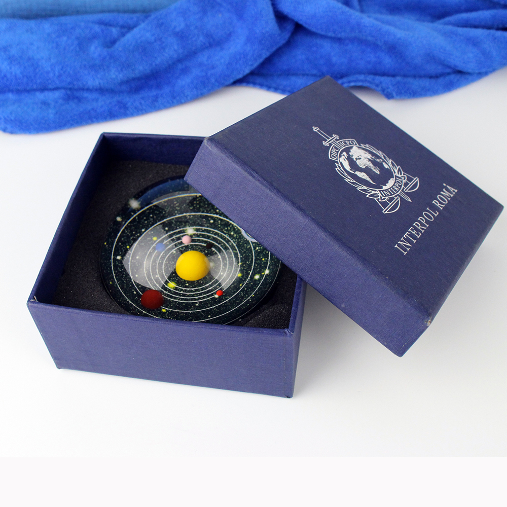 Galaxy 8 Planets Solar System Planet Crystal Half Ball Paperweight Decor Astronomical Educational Gift