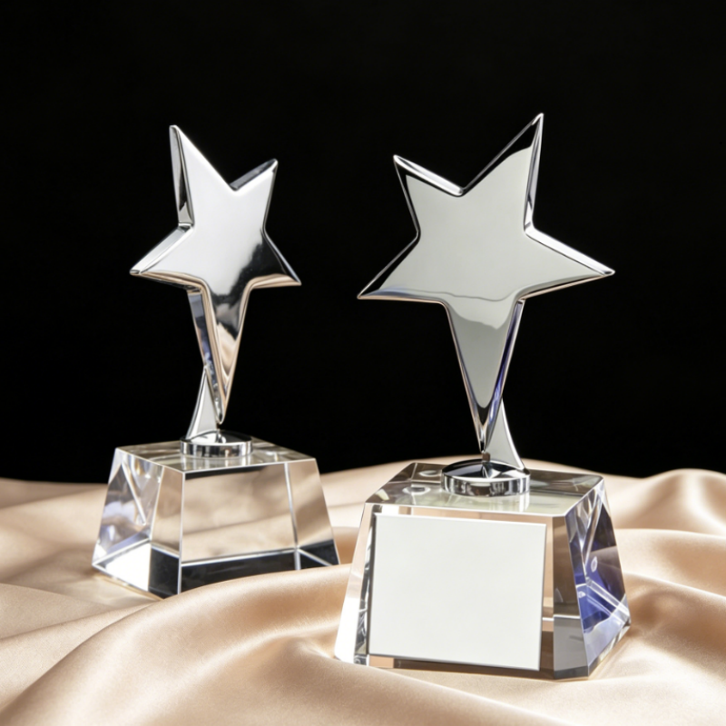 Factory Direct Sales of Children's Glass Trophies Featuring Five-pointed Star Design and Crystal Craftsmanship Perfect for Dance
