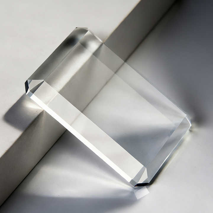 Hot Sale Custom Promotional Company Business Souvenirs Gift Crystal Square Glass Paperweight Office Desktop Decoration
