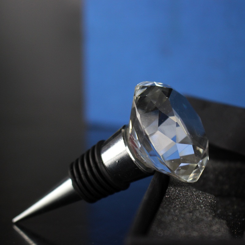 40mm Diamond Shape Crystal Wine Stopper Wholesale Crystal Wedding Souvenirs Gifts
