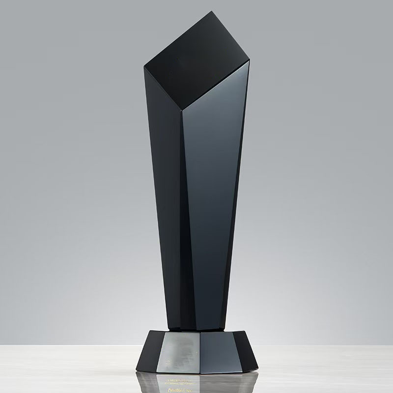Custom Logo Black K9 Crystal Plaques Crystal Business Sports Trophy Awards Crystal Outstanding Performance Awards