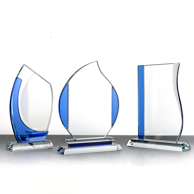 Shining Graduation Plaque Award K9 Crystal Craft Custom Retirement Appreciation Blank Glass Crystal Trophy Awards for Engraving