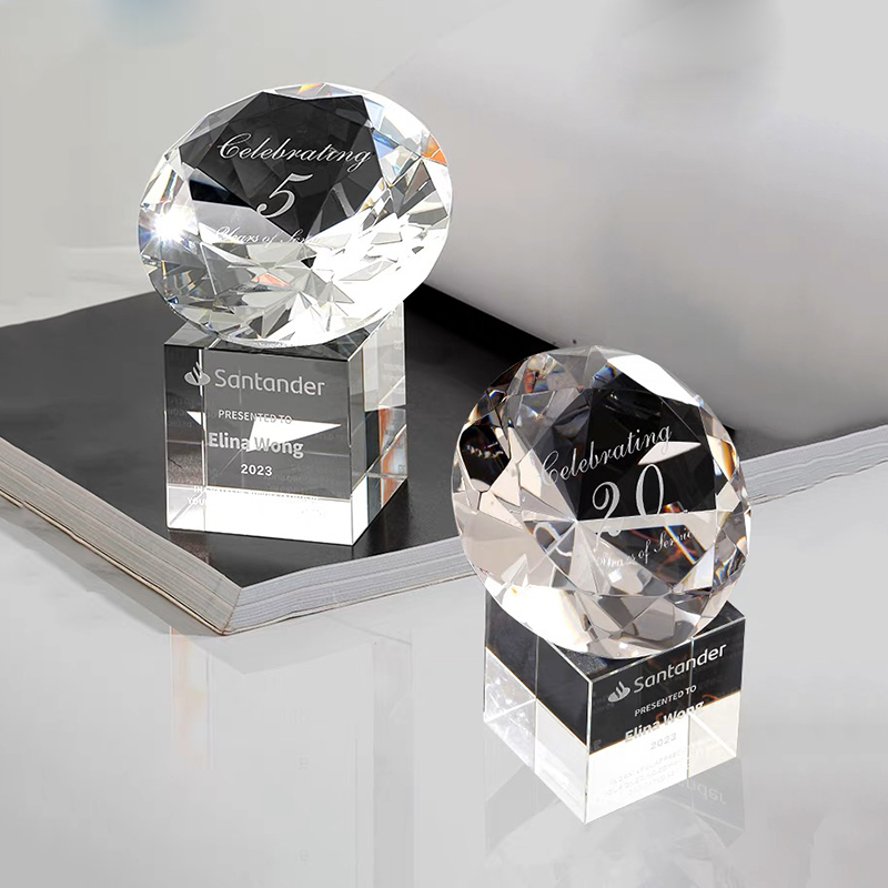 Fashion Crystal Diamond Awards K9 Crystal Reward Anniversary Trophy for Beauty Grooming Contest