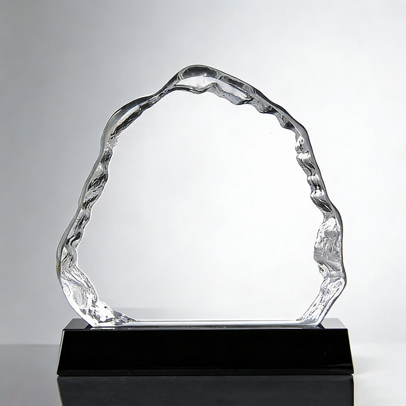 High Quality K9 Crystal Blank Iceberg Awards Personalized Engraving Logo Corporate Crystal Trophy for Company Anniversary Gifts