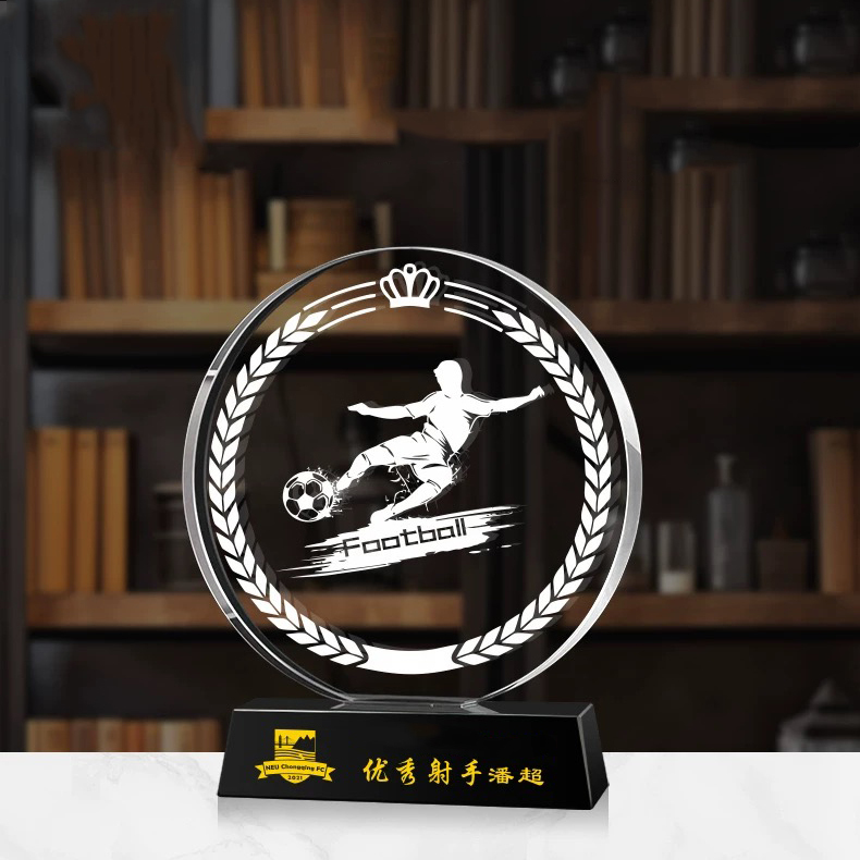New MVP Sports Custom Trophy Medals Crystal Basketball Football Golf Ball Player Engraved Your Design Awards for Club