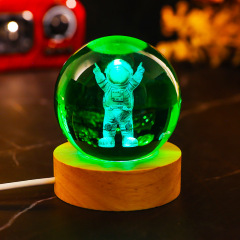 Color astronaut solid wood warm light base
