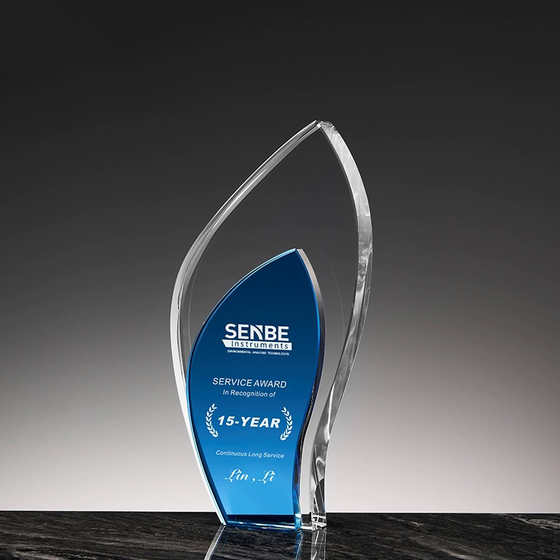 Simple Style Two-layer Crystal Trophy Award Cup for Anniversary Souvenirs Gifts