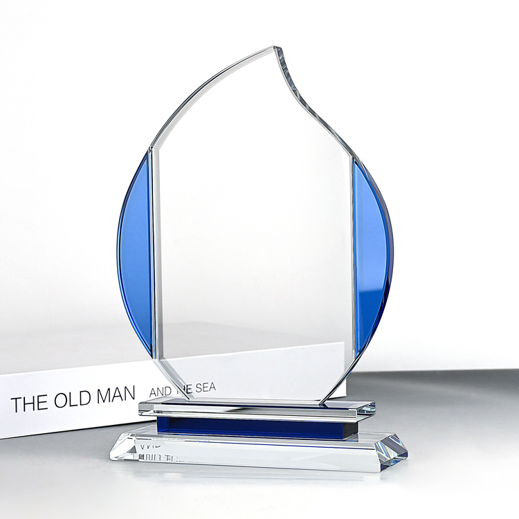 Shining Graduation Plaque Award K9 Crystal Craft Custom Retirement Appreciation Blank Glass Crystal Trophy Awards for Engraving