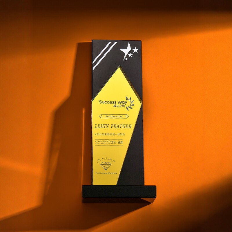 Creative Crystal Trophy Custom Outstanding Staff Annual Awards Ceremony Award Card Competition Souvenir Lettering Trophy