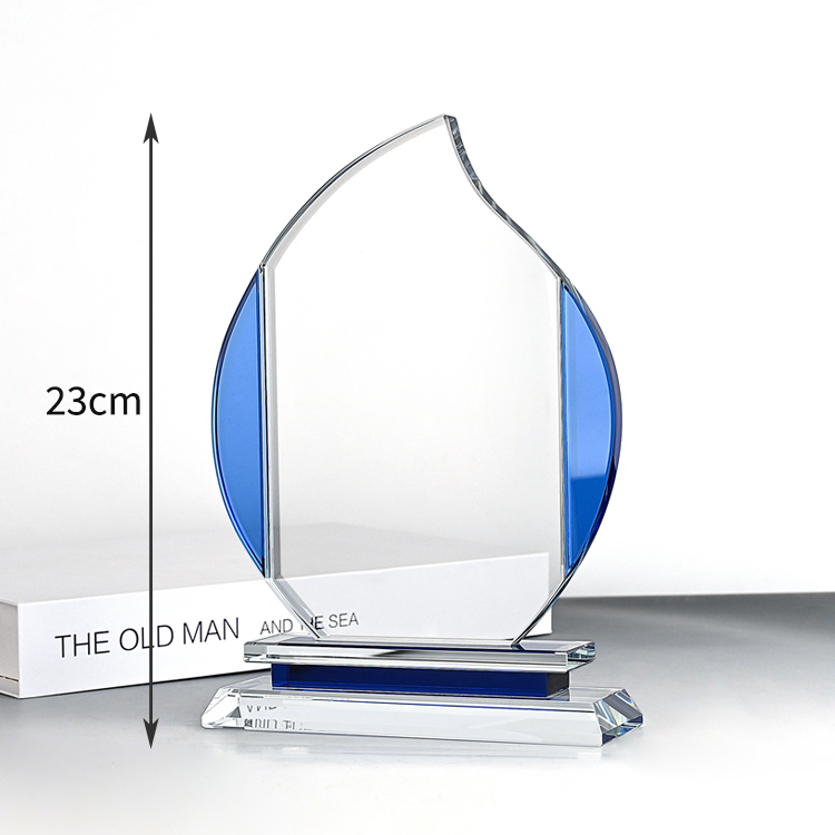 Shining Graduation Plaque Award K9 Crystal Craft Custom Retirement Appreciation Blank Glass Crystal Trophy Awards for Engraving