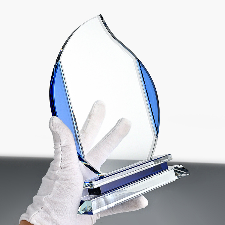 Shining Graduation Plaque Award K9 Crystal Craft Custom Retirement Appreciation Blank Glass Crystal Trophy Awards for Engraving