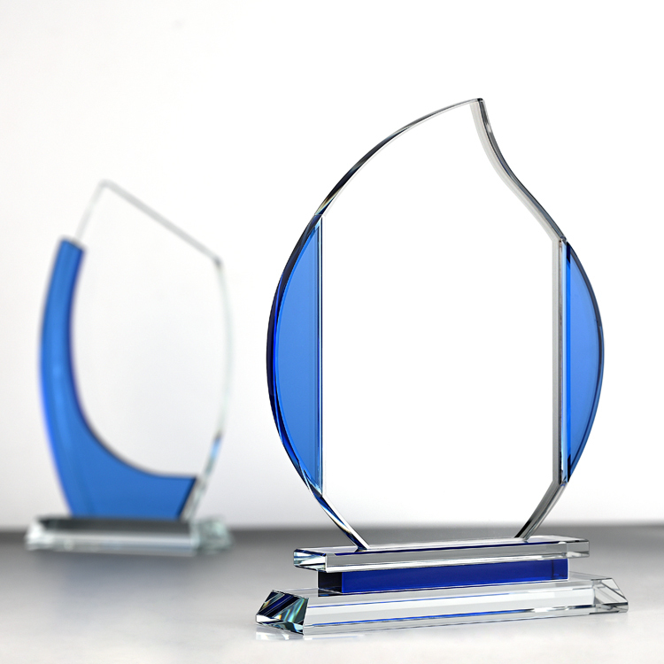 Shining Graduation Plaque Award K9 Crystal Craft Custom Retirement Appreciation Blank Glass Crystal Trophy Awards for Engraving