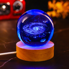 Color milky way solid wood warm light base