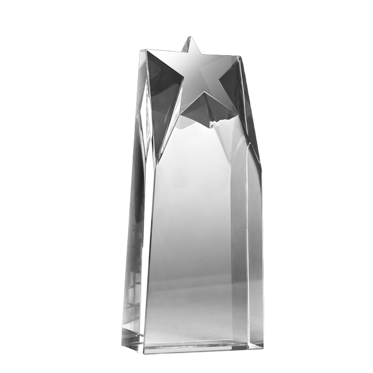 Shining Hot Selling Star Shape Crystal Trophy Star Award Crystal Souvenir Gift Table  Decoration