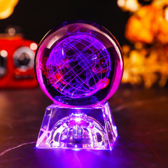 Color moon color light crystal base