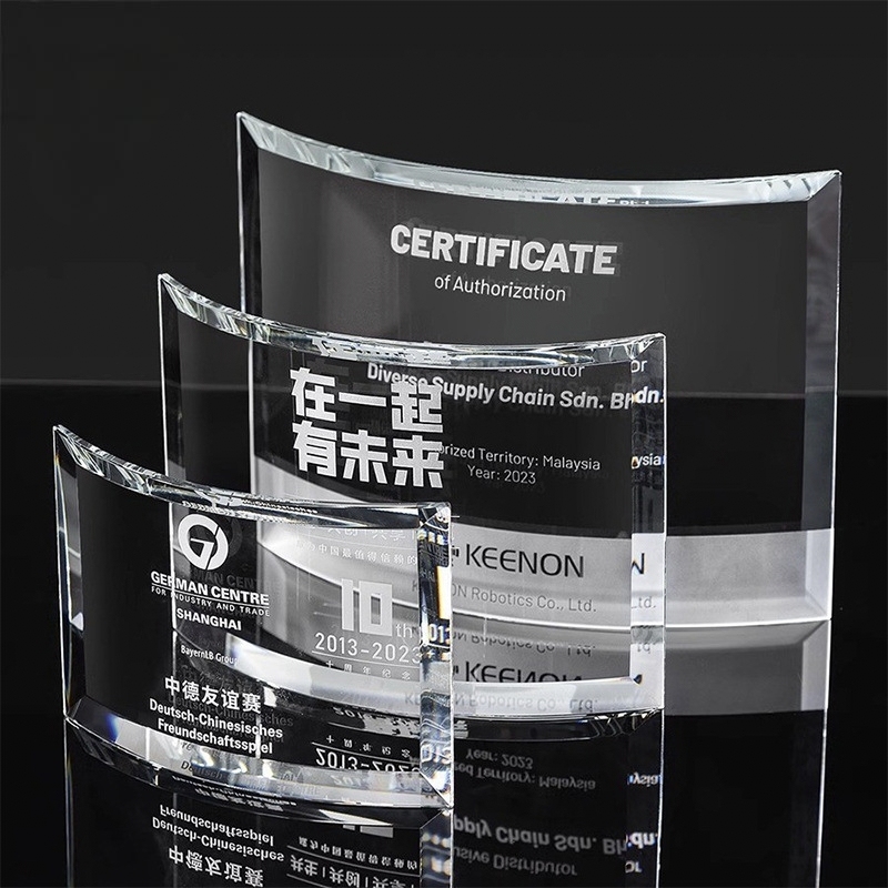 Irresistible Offer Sports Competitions and Community Events Exquisite Blank Crystal Glass Trophy Made of Transparent Crystal