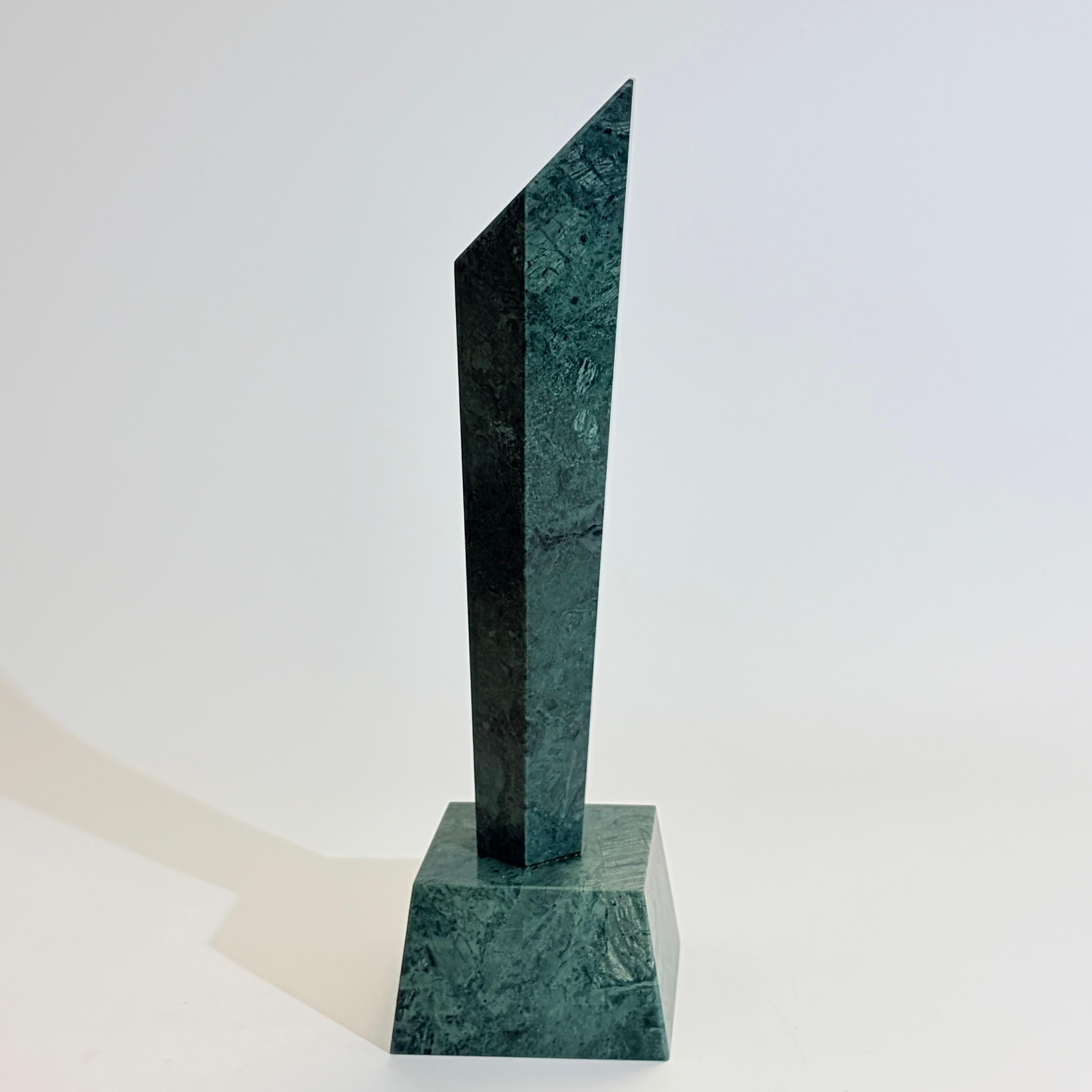 Wholesale Eco-Friendly Solid Natural Marble Pillar Trophy Trapezoid Base Casting Custom Engraving Long Service Award Souvenir