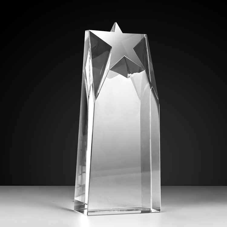 Shining Hot Selling Star Shape Crystal Trophy Star Award Crystal Souvenir Gift Table  Decoration