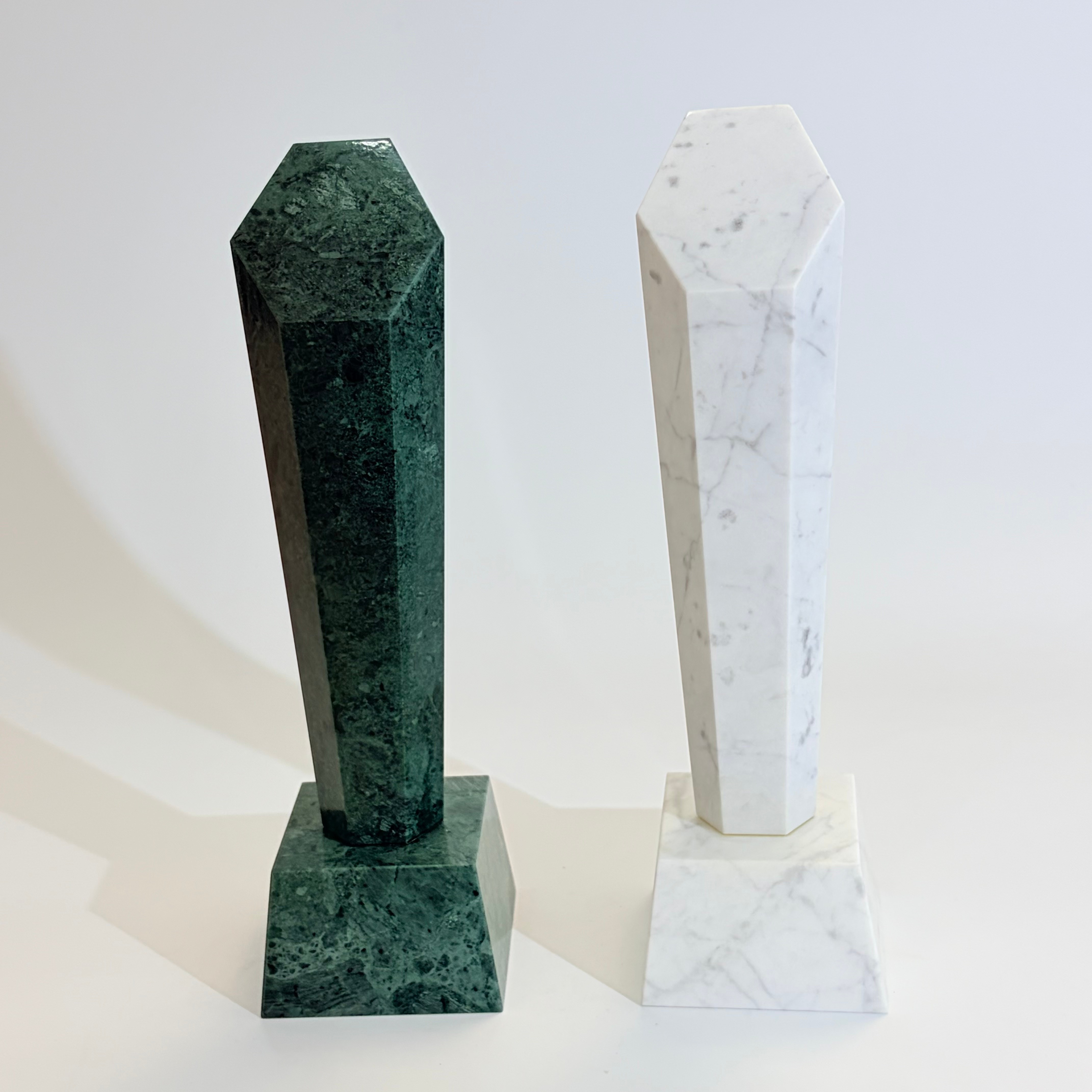 Wholesale Eco-Friendly Solid Natural Marble Pillar Trophy Trapezoid Base Casting Custom Engraving Long Service Award Souvenir