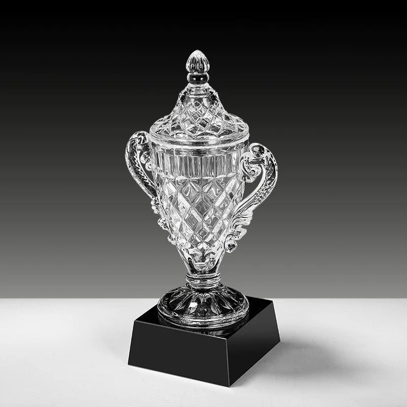Huge High End Crystal Bowl Trophy Cup Customized Winner Awards Grammy Glass Cup Sports Trophy for Tournament
