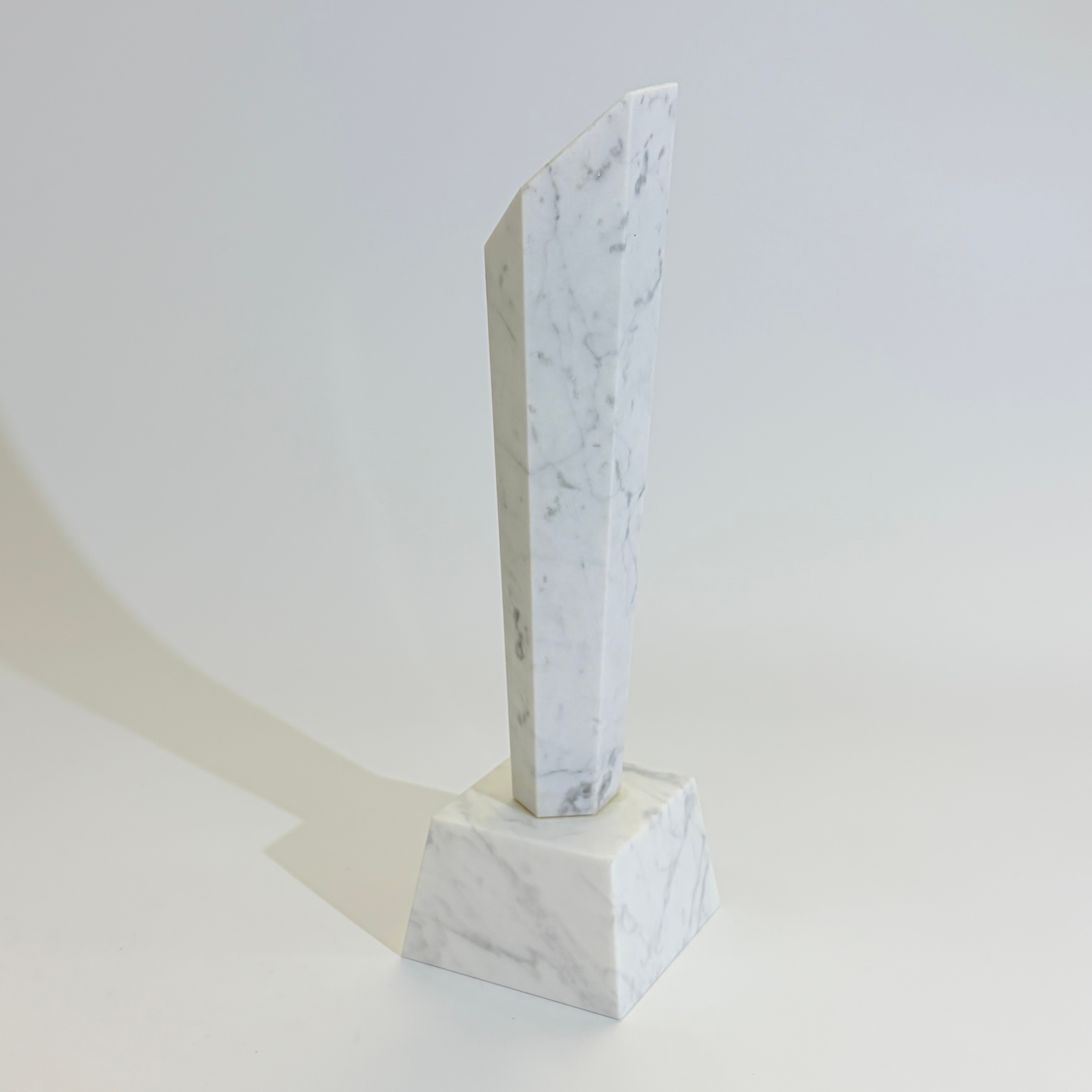 Wholesale Eco-Friendly Solid Natural Marble Pillar Trophy Trapezoid Base Casting Custom Engraving Long Service Award Souvenir