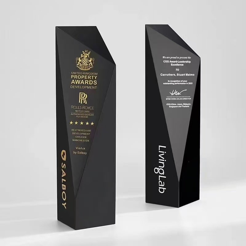 Stunning and Memorable Corporate Events and Achievements Elegant Crystal Glass Trophy High Quality Blank Crystal Glass Trophy