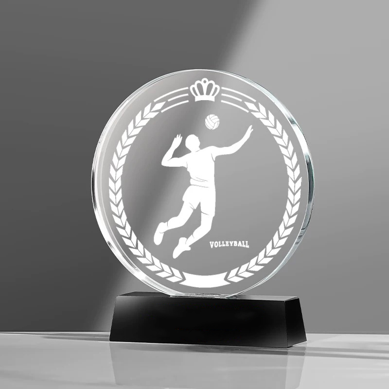 New MVP Sports Custom Trophy Medals Crystal Basketball Football Golf Ball Player Engraved Your Design Awards for Club