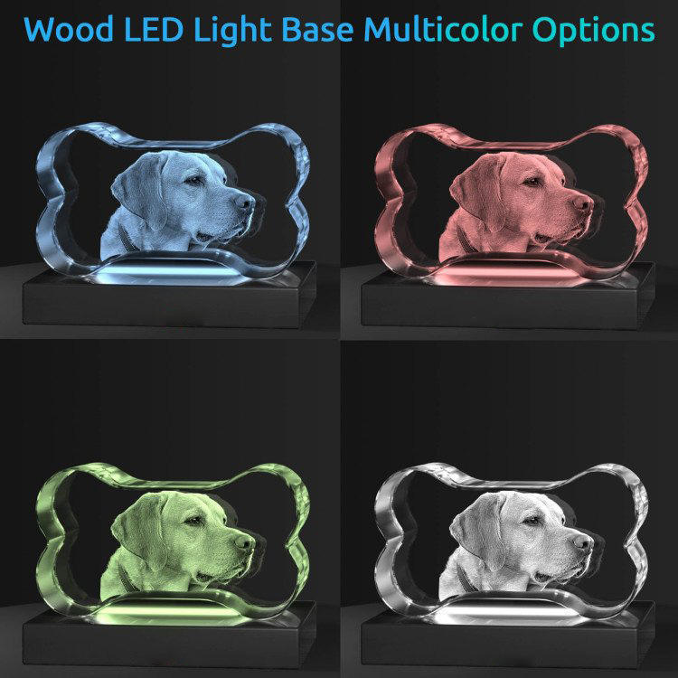 Wholesale Custom Personalized 3D Engraved Photo K9 Crystal Bone Block Cube Clear Polished Modern Design Fashion Trend Business