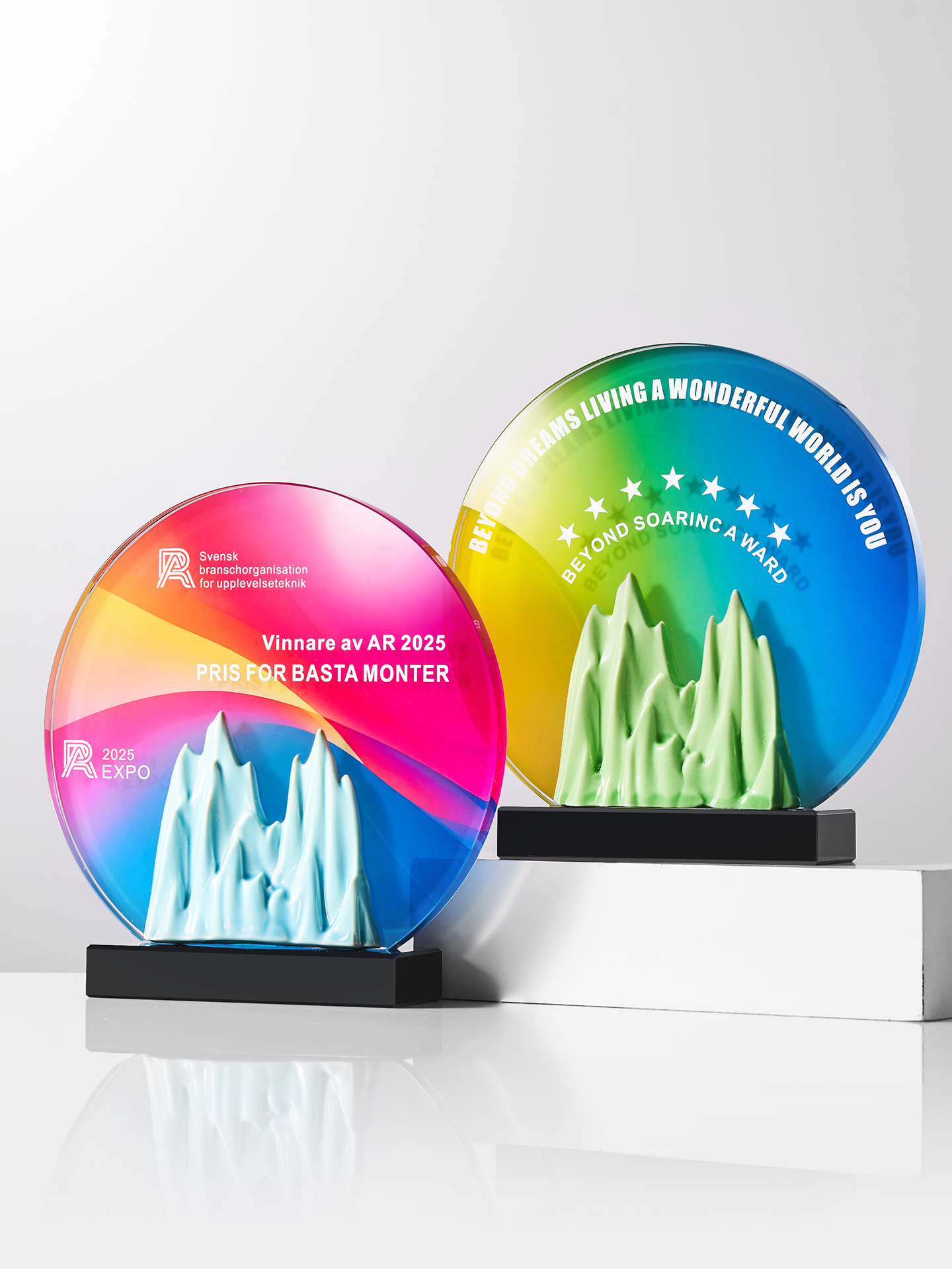 Wholesale Iceberg Shaped Crystal Photo Frame New Design Crystal Awards and Trophies for Custom Engraving Corporate Gifts