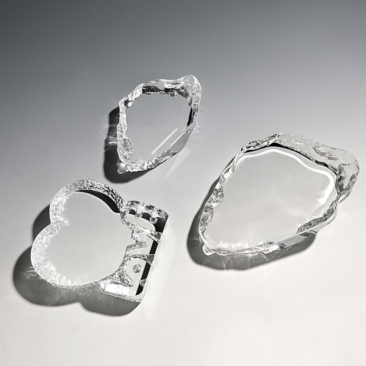 Shining Creative  Wholesale Custom Engraving Etched Glass Award Crystal Iceberg Office Decoration for Souvenir Gift