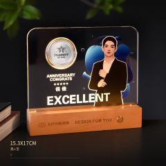 Character image + metal coin