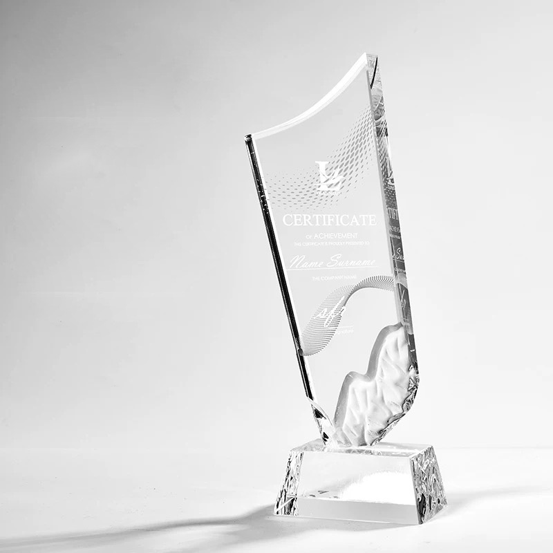 Personalized Clear Glass Crystal Award Trophy MH-LJ0215