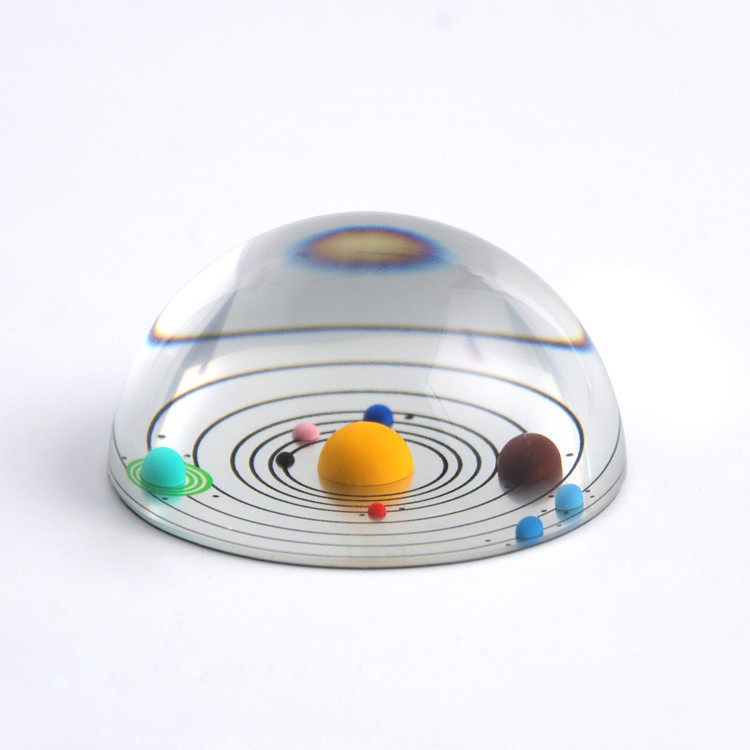New Wholesale 80mm Solar Sphere Educational Customizable Universe Design 3D Planet Crystal  Paperweight