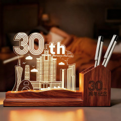 City anniversary-walnut phone holder
