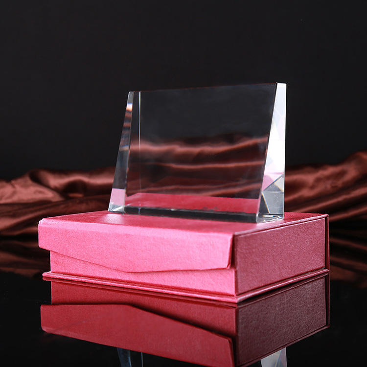 Shining K9 Empty Crystal Plaque Craft Retirement Gift Custom 3d Laser Crystal Photo Plaque Blank Trophy for Employee Awards