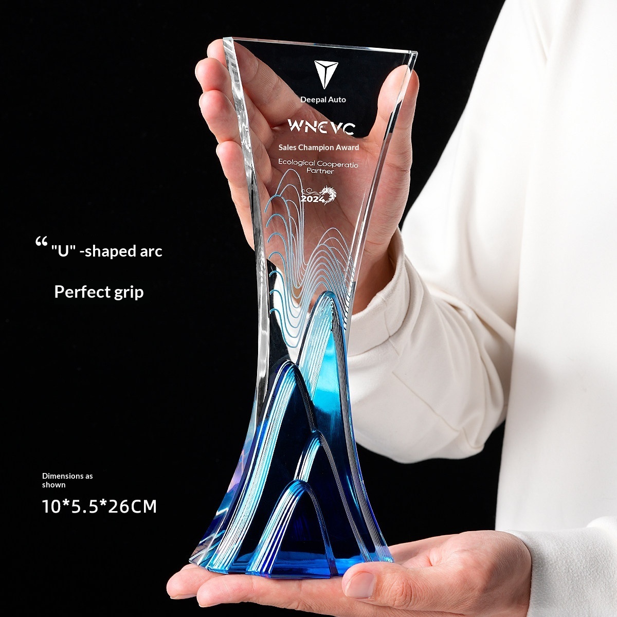 Coloured Glaze China Trophy Customized Creative High-Grade Crystal Retirement Memorial Outstanding Staff Activities Awards