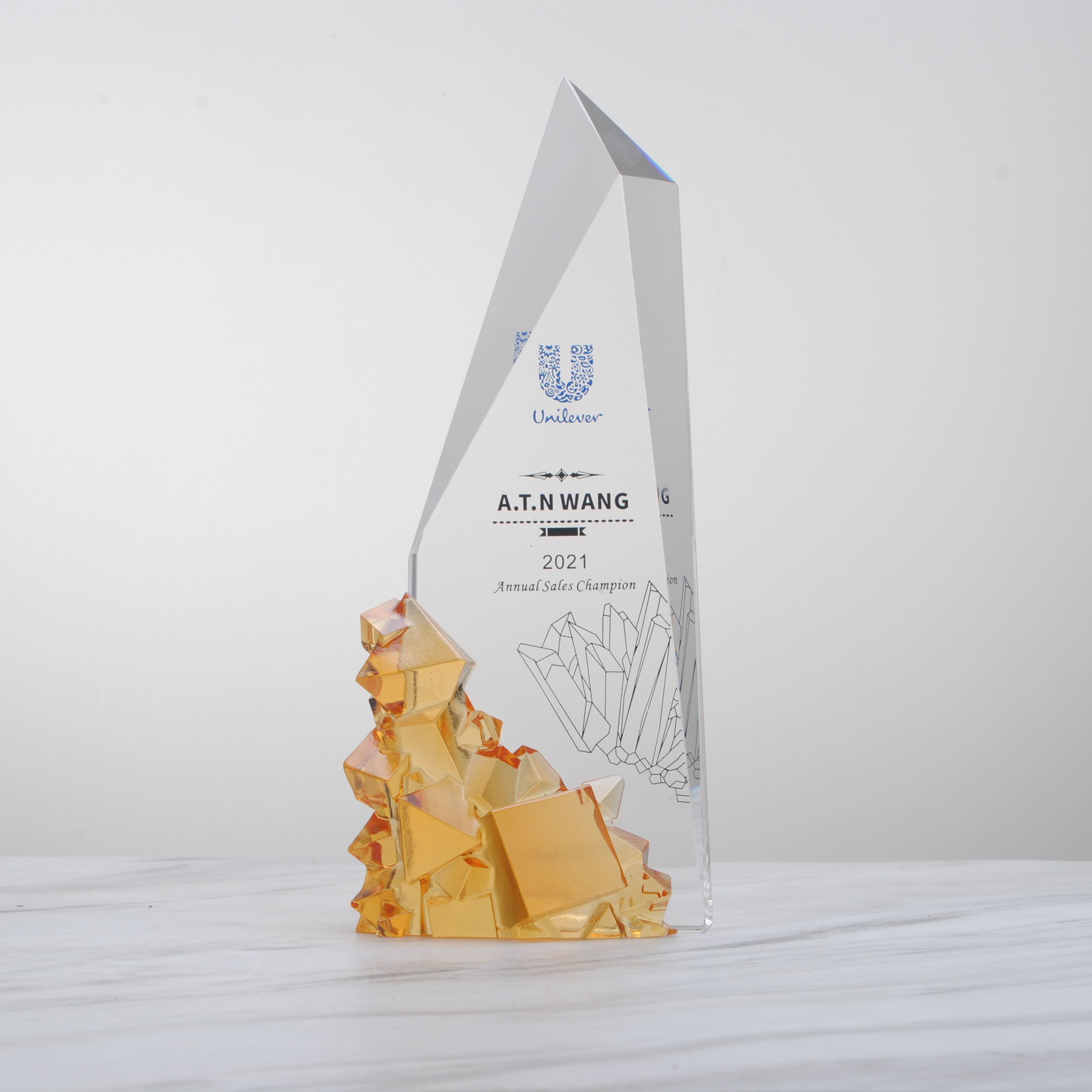 2025 New Arrival Wholesale Crystal Trophy Crystal Glass Award Crystal Plaque for Souvenir Gifts